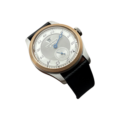 Men’s Vintage Jump Hour Automatic Watch Salmon Dial White