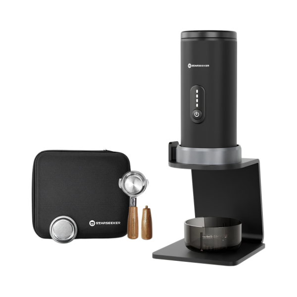 Portable Heated Espresso Coffee Maker with Bottomless Portafilter