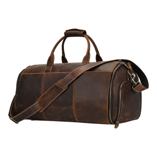 Mens Travel Duffel Bag with Clothes Cover Coffee