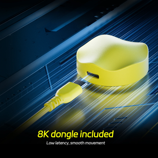 Yellow High Speed Wireless Gaming Mouse 8K DPI