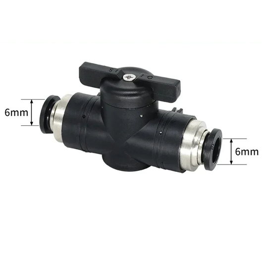 6mm Pneumatic Quick Connect Push-In Valve 50pcs