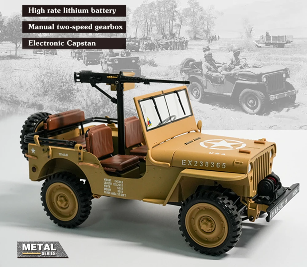 1:14 4WD RC Military Climbing Truck Yellow