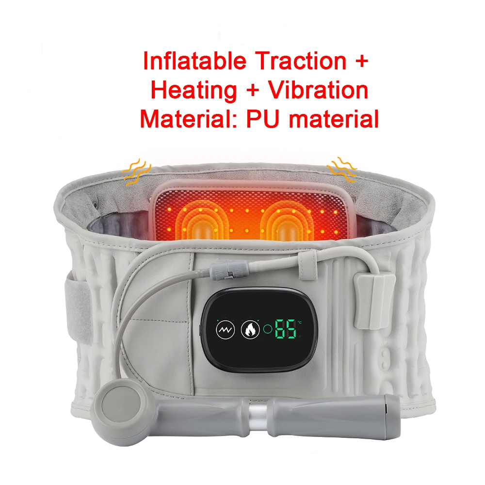 Heated Lumbar Traction Belt with Inflatable Back Support