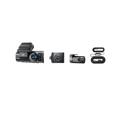 3-Channel 1080p Dash Camera with Hardwire Kit