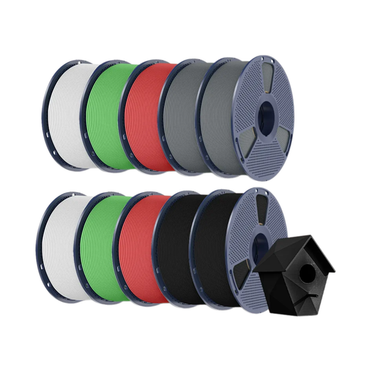 PLA Matte Filament 10KG Pack Black White Grey Red Green