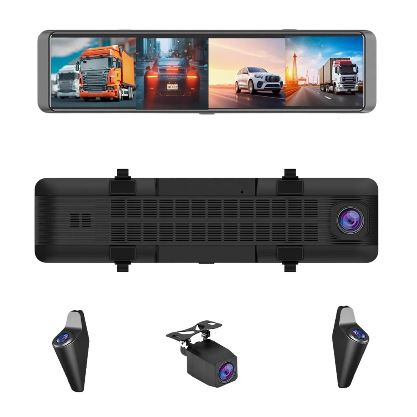 4K Mirror Dash Cam 4 Channel WiFi 64GB