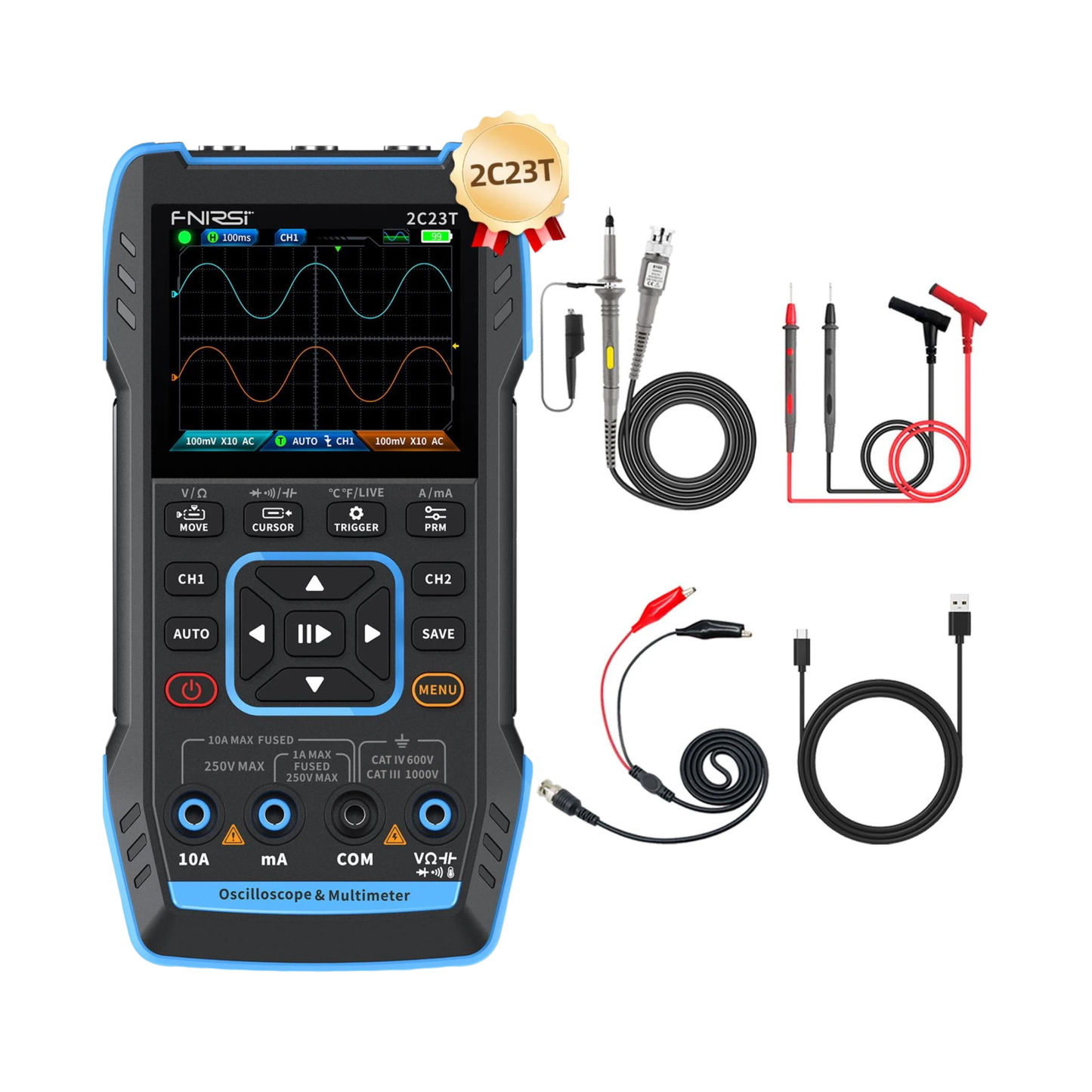 Smart 50MHz Bandwidth Oscilloscope for Signal Analysis