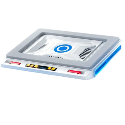 Laptop Cooler Stand White Turbo Fan 2A1C USB Hub RGB
