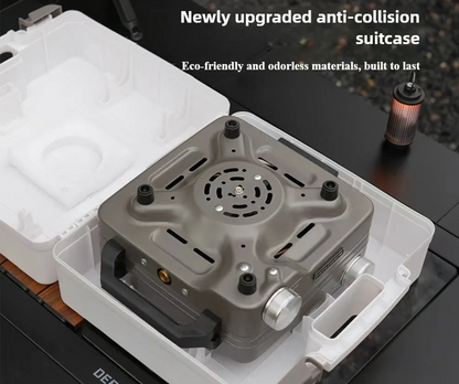 8800W Foldable Double Burner Camping Stove Purple