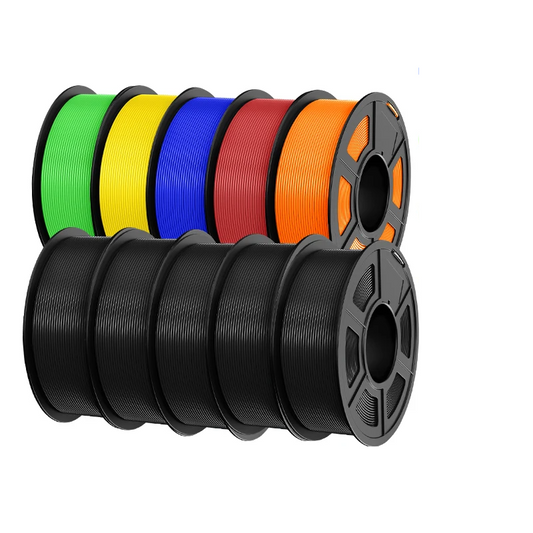 PETG 3D Printer Filament 10-Pack Multi Color 1.1kg Rolls