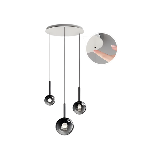 Remote Dimmable 3-Arm Hanging LED Fixture