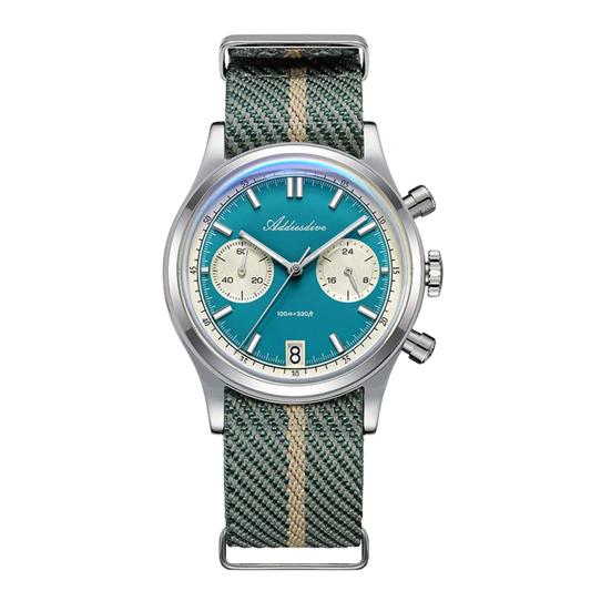 Luminous Bubble Glass Wristwatch Blue Strap