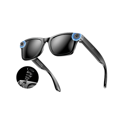 Smart Sunglasses 1080p Camera AI Translator & Music Player