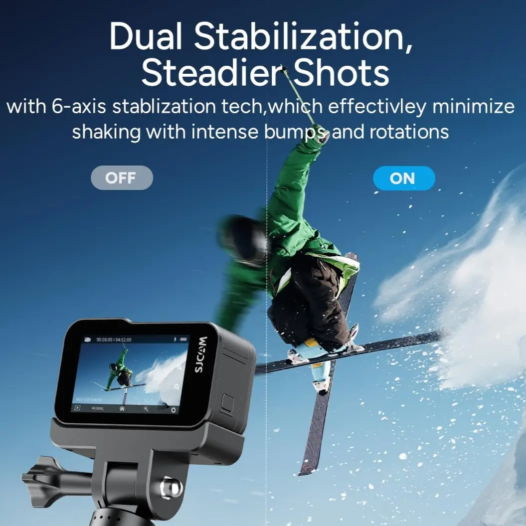 4K Dual Lens Action Camera with 64GB Memory Card