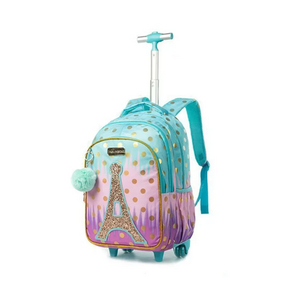 Children Backpack with Wheels and Lunch Box Combo