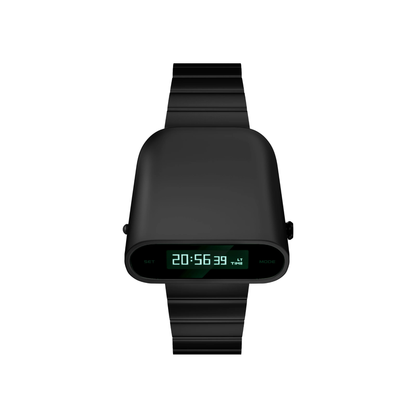 Unique 1970s Style Digital Watch Men Green Dial