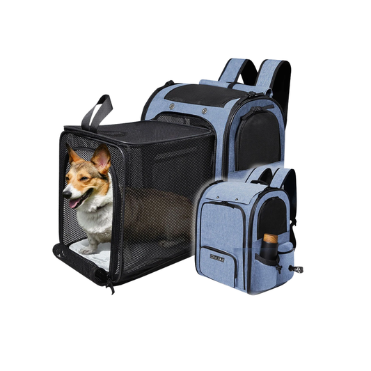 Foldable Pet Backpack Carrier for Cats & Small Medium Dogs