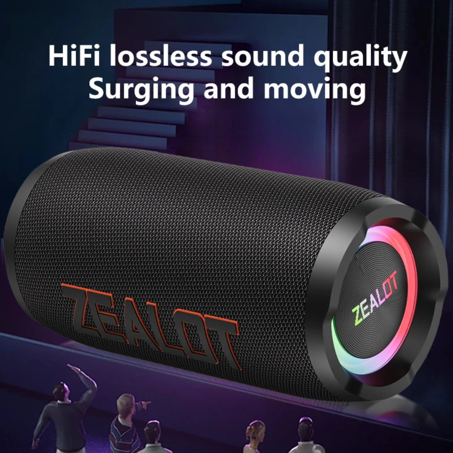 50W Outdoor Bluetooth Speaker with Loud Stereo and Long Battery