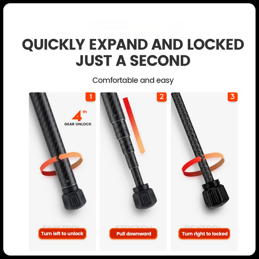 Portable Carbon Fiber Tripod for DSLR and Mirrorless Cameras Orange