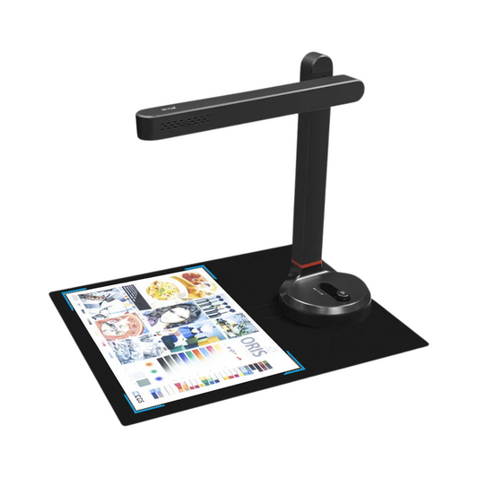 Professional A4 Document Scanner with LED Desk Lamp