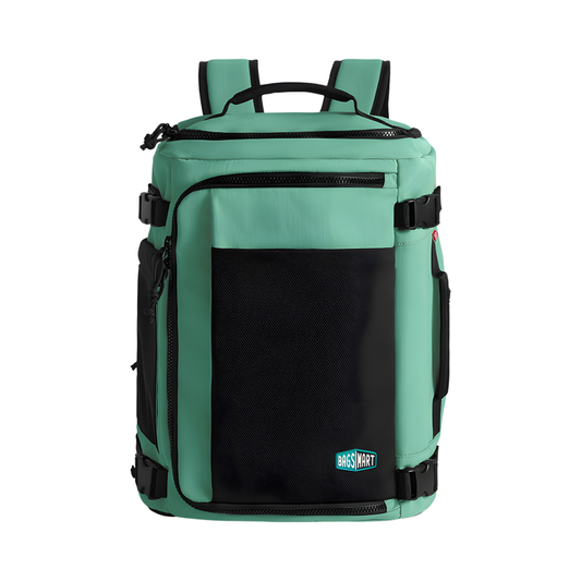 Expandable Carry On Backpack 15.6 Inch Laptop Green