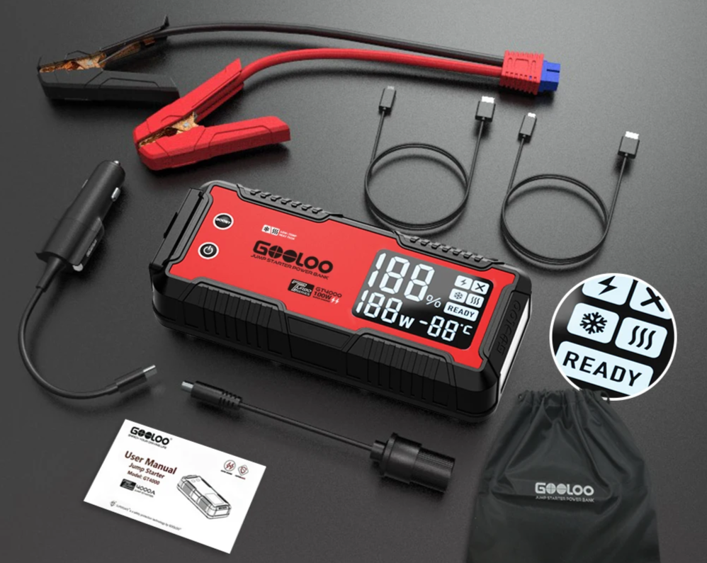 Portable Car Battery Jump Starter and Power Bank