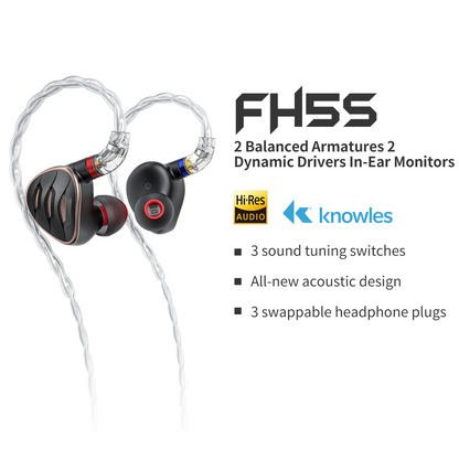 2BA+2DD HiFi In-Ear Earphones with High Fidelity Sound