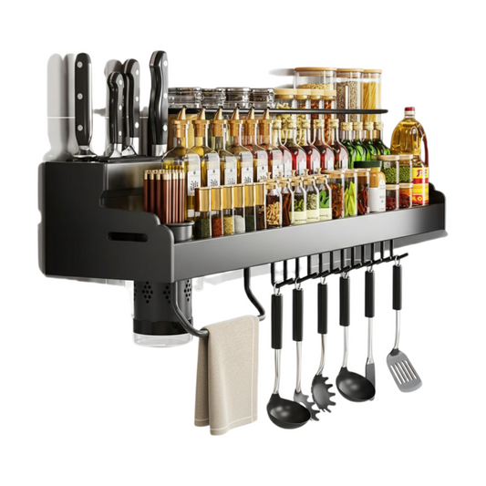 60cm Double Layer Kitchen Shelf for Spices and Knives