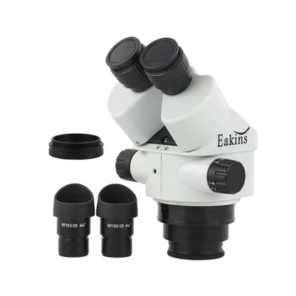 Adjustable White Binocular Microscope 7 to 45X for Detailed Work