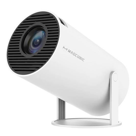 Portable 4K Projector Android 11 WiFi6 Home Cinema White