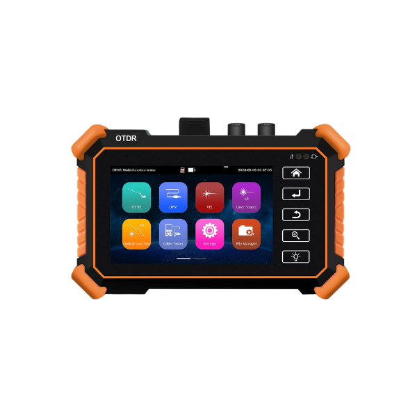 Portable 4 Inch OTDR Fiber Optic Tester 1550nm 24dB OPM VFL