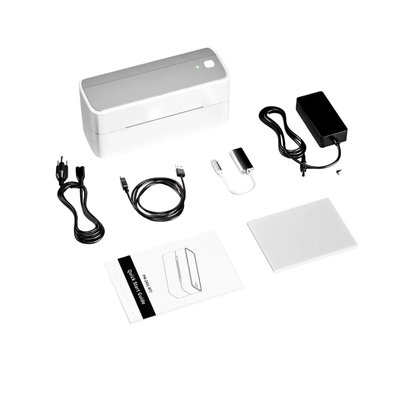 Silver Bluetooth Thermal Label Printer 4x6 Wireless