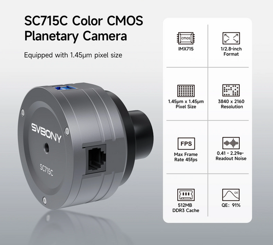 High-Resolution IMX715 Electronic Eyepiece for Astronomy