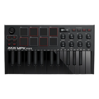 Portable Black USB MIDI Keyboard for Music Production