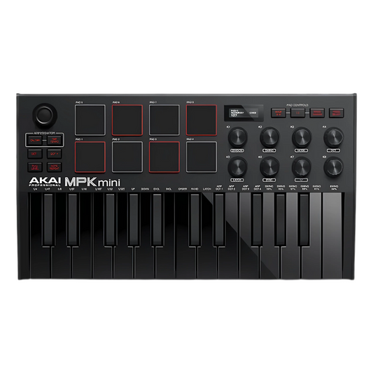 Portable Black USB MIDI Keyboard for Music Production