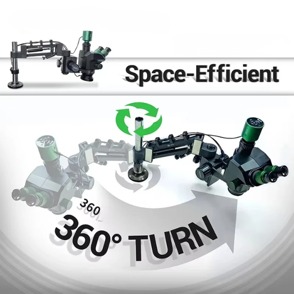 Adjustable Damping Microscope Swing Arm for Electronics Repair