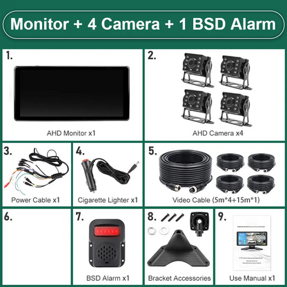 10.36" Car DVR Monitor Blind Spot System