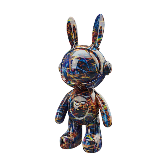Nordic Robot Rabbit Resin Statue Home Decor