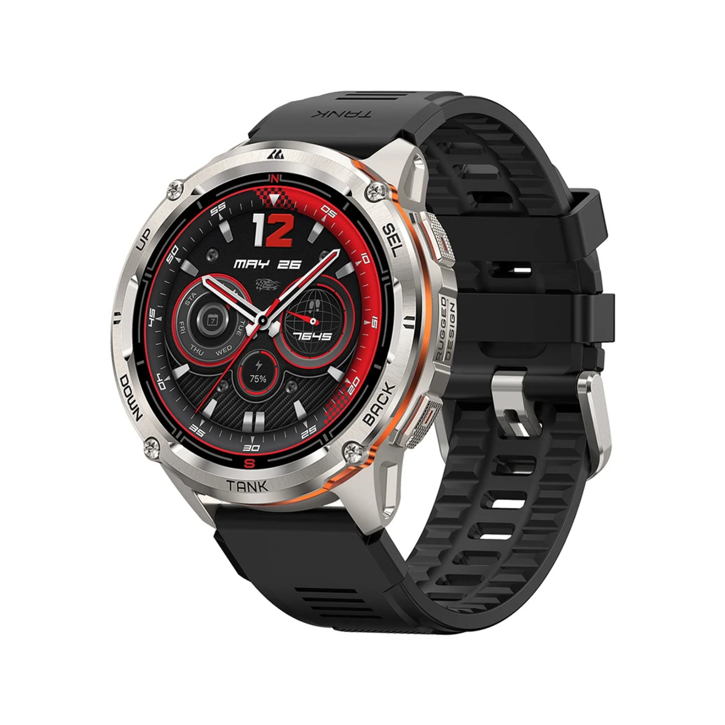 Silver GPS Smart Watch for Outdoor Adventures