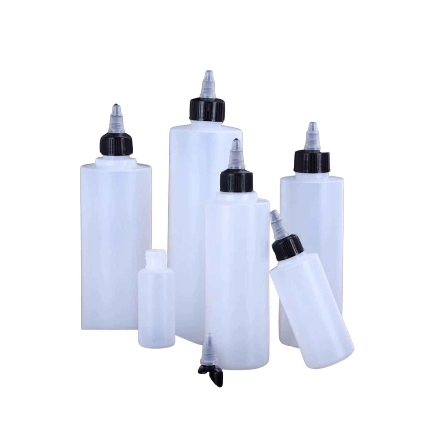 100 × 400ml Translucent Bottles with Precision Tip