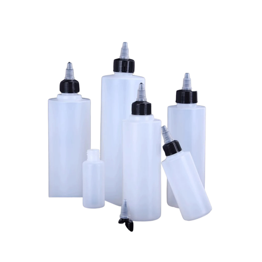 100 × 400ml Translucent Bottles with Precision Tip