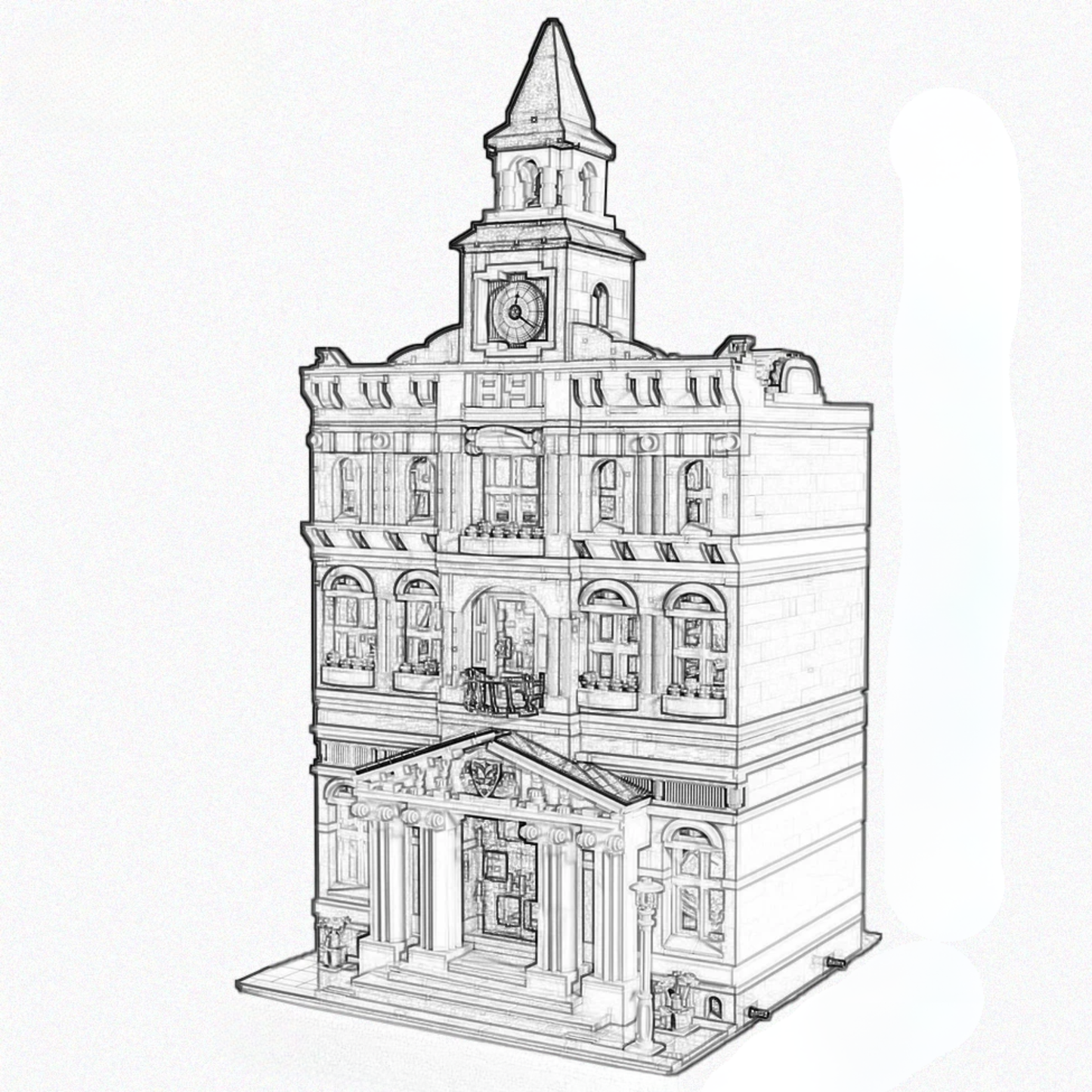 Town Hall Building Blocks Modular City Street Set