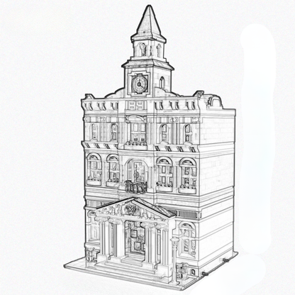 Town Hall Building Blocks Modular City Street Set