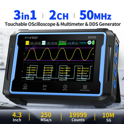 3-in-1 50MHz Digital Oscilloscope with Multimeter Touchscreen