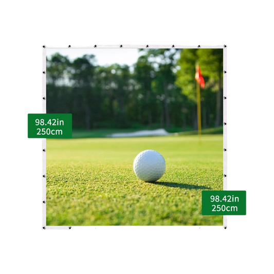 98x98in Silent Golf Training Screen Tear-Resistant Swing Target