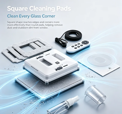 Electric Window Cleaning Robot with 55N Vacuum Suction