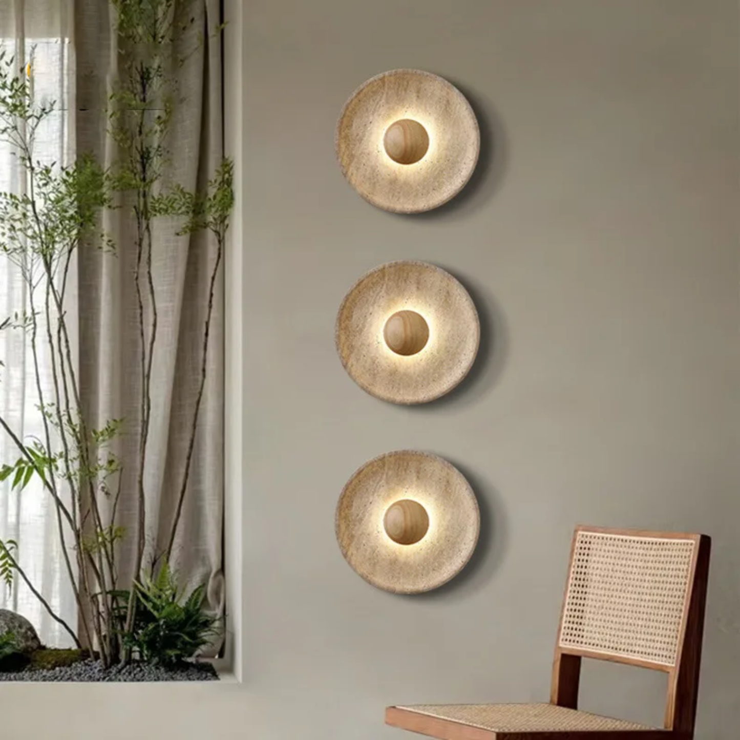 Modern 25cm Natural Wood Wall Sconce with Soft 4000K Light