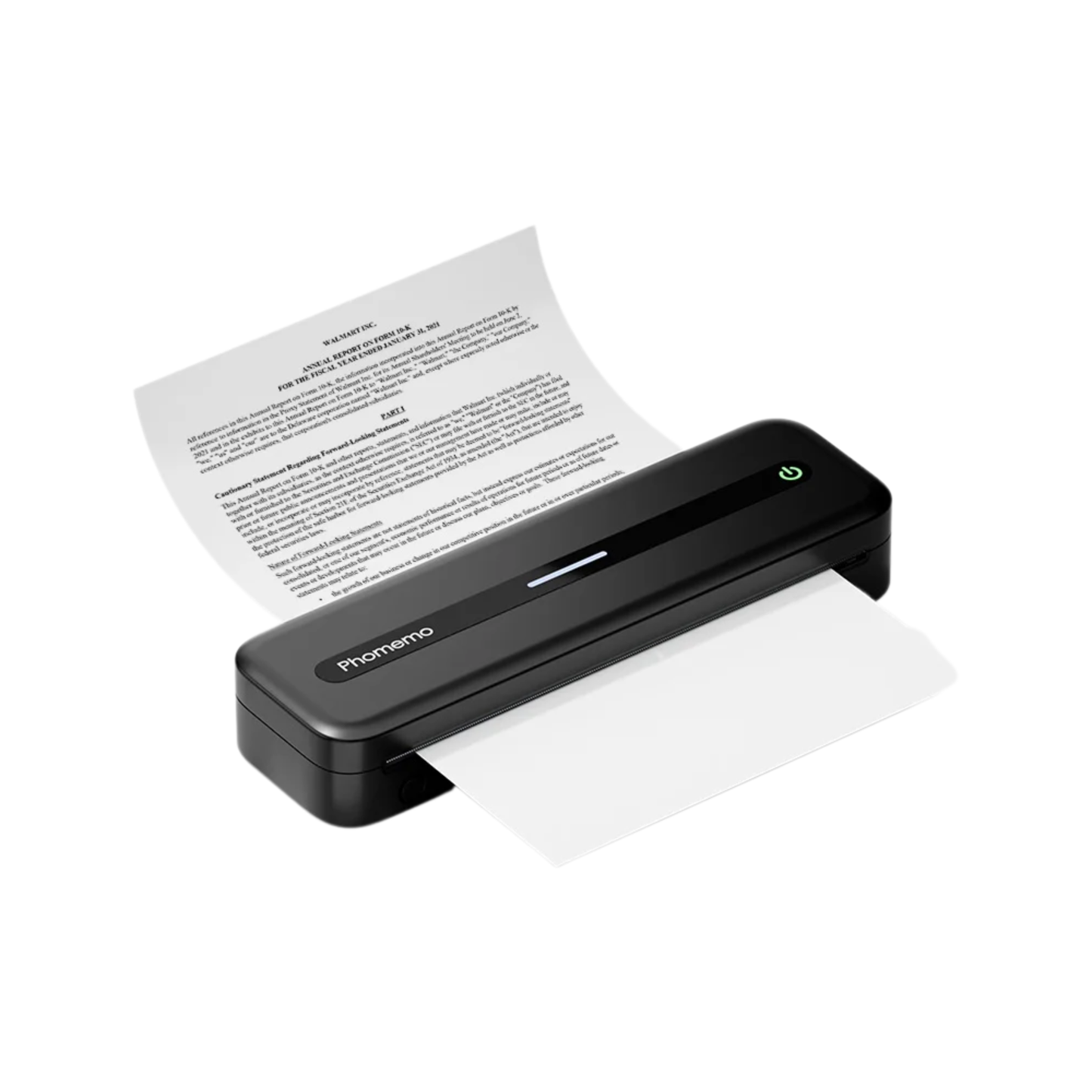 Black Portable Inkless A4 Thermal Printer for Mobile Printing
