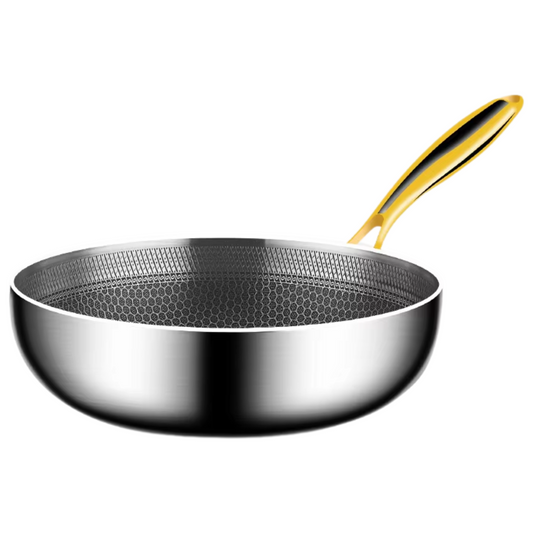 28cm 316 Stainless Steel Honeycomb Non-Stick Frying Pan