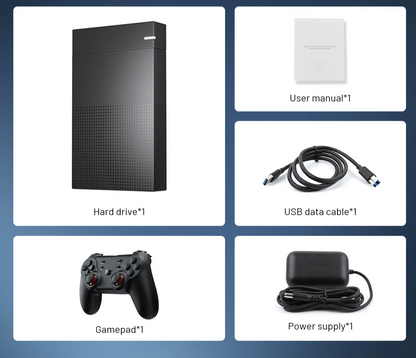 4TB Retro Gaming HDD Bundle with Gamepad Included